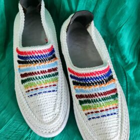 گیوه کد 60 طرح بافت رنگی نیمه
